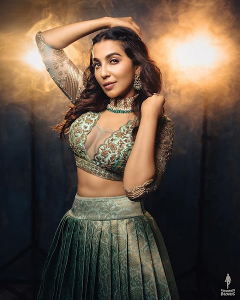 Parvati Nair Allurin Poses in Shiny Dress Flipkart