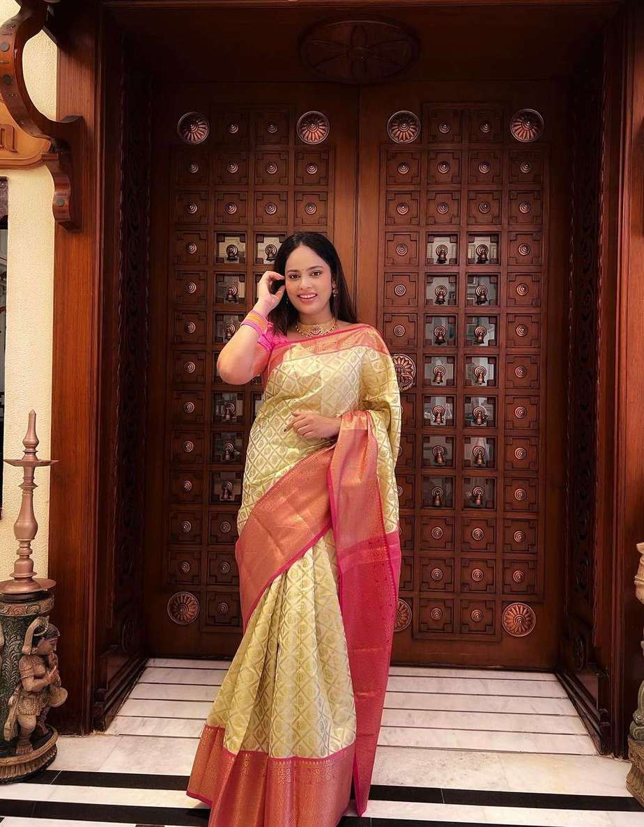 nandita swetha in a ivory saree by falisha siddhu 1 nandita swetha in a ivory saree by falisha siddhu 1