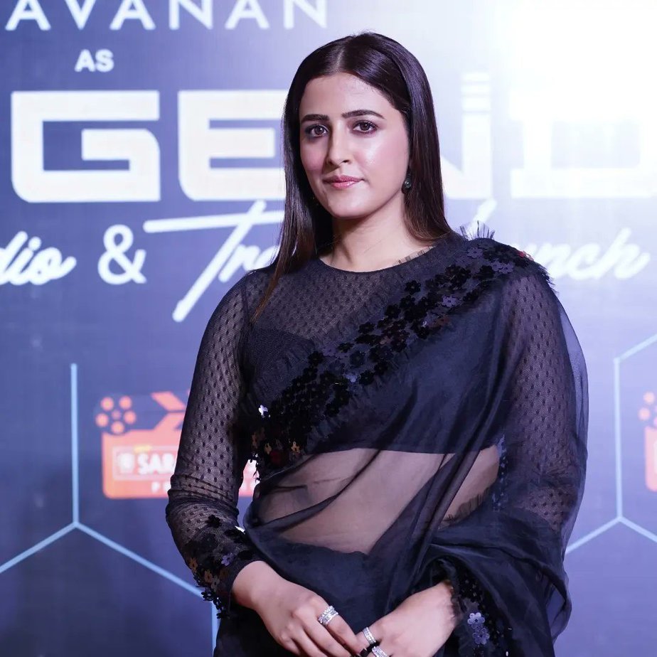 nupur sanon in black neeta lulla saree at legend trailer launch1 nupur sanon in black neeta lulla saree at legend trailer launch1