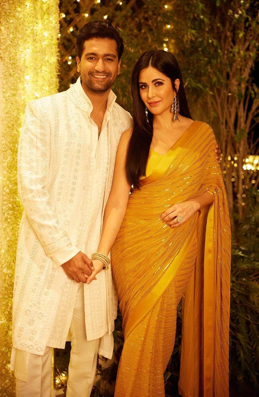 katrina kaif in a yellow aree by sabyasachi for diwali katrina kaif in a yellow aree by sabyasachi for diwali