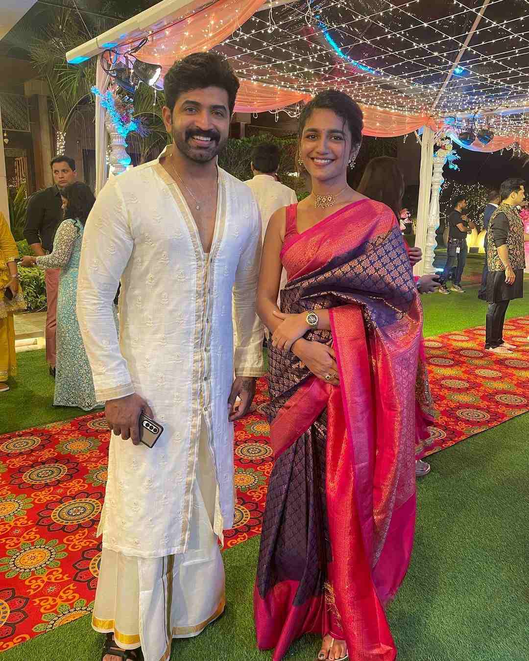 priya prakash varrier in a purple saree for an event priya prakash varrier in a purple saree for an event