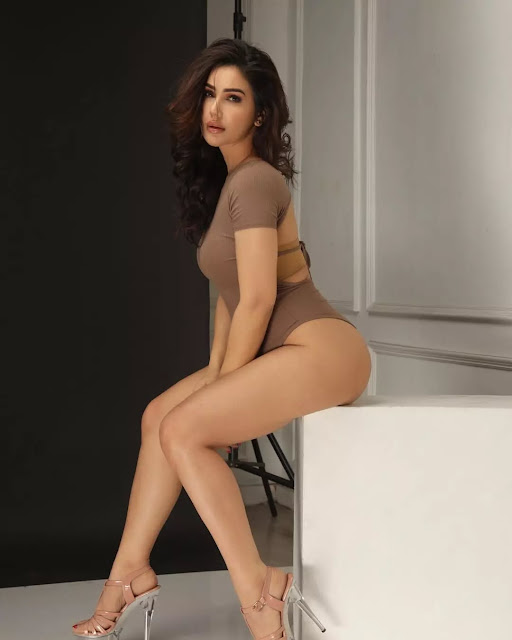 Kangana Sharma Hot Single Piece Bikini Pics