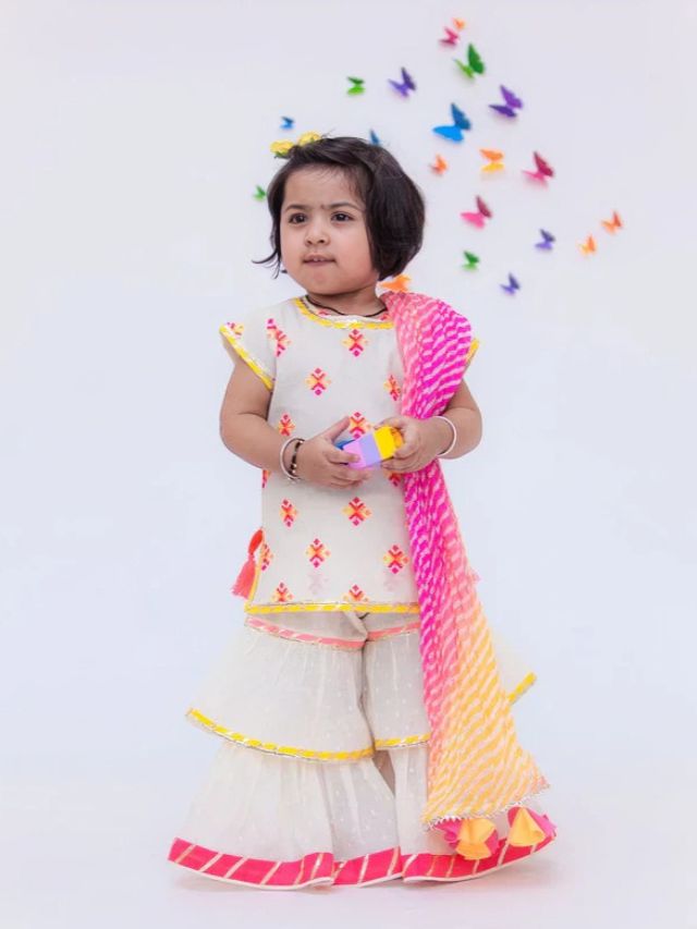 Fun Ways to Style Kids Sharara Suit for Any Occasion Let Her Play with A Colorful Dupatta