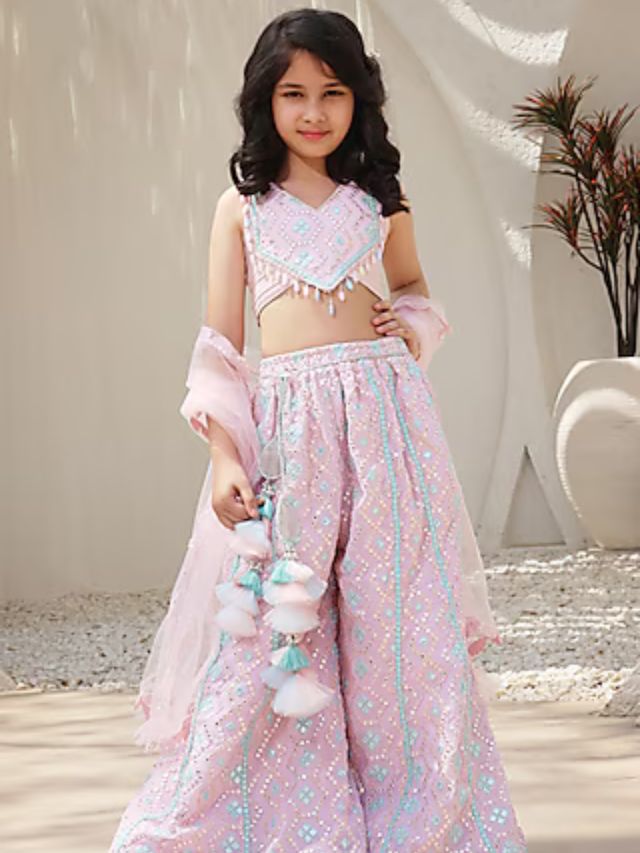 Fun Ways to Style Kids Sharara Suit for Any Occasion Indo-Western style Sharara Suit for kids