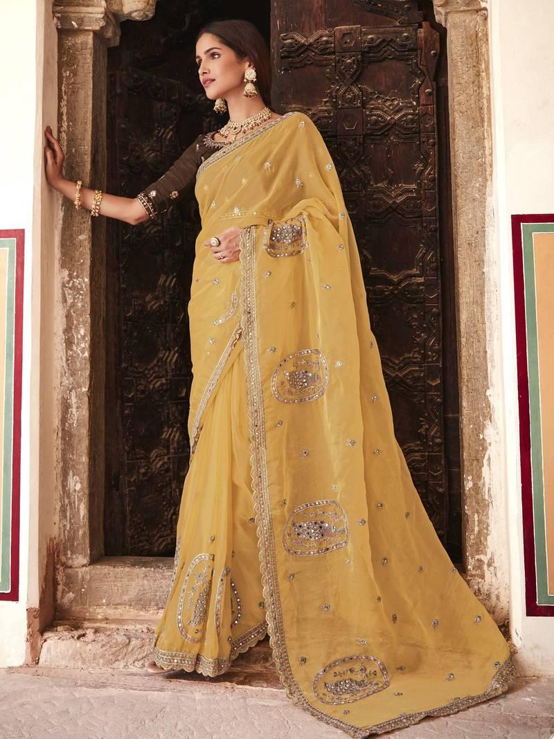 Embroidered Organza Sarees