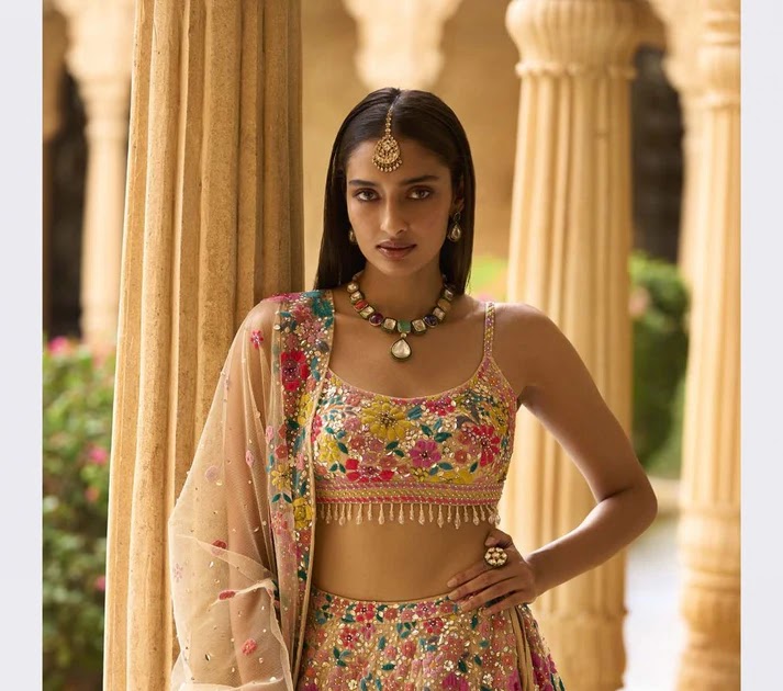 Bollywood Actress Dayana Erappa Latest Images in Lehenga Choli Celebrity Sarees