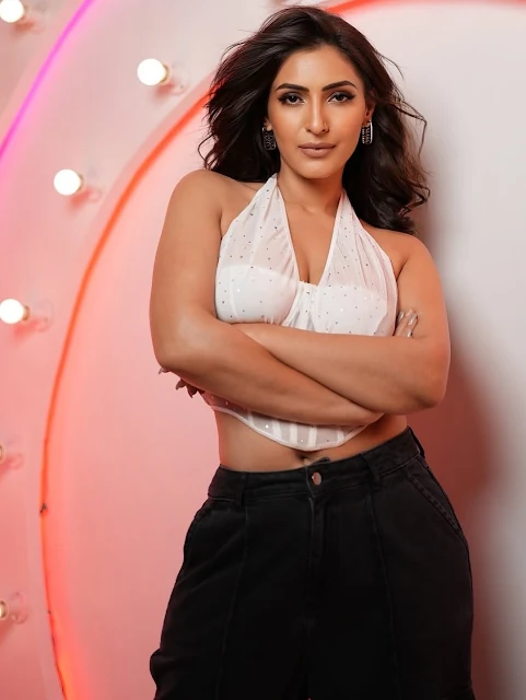 Shivangi Verma chic corset and black pants fashion