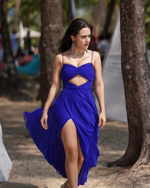 Aahnaa Sharma latest hot sleeveless gown images