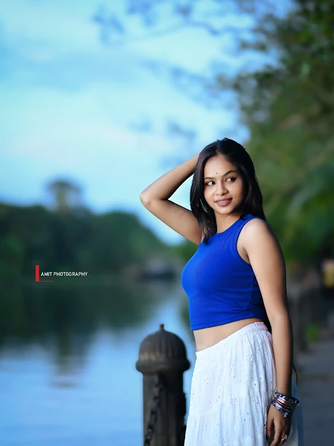 Mallika bold and chic sleeveless outfit photoshoot