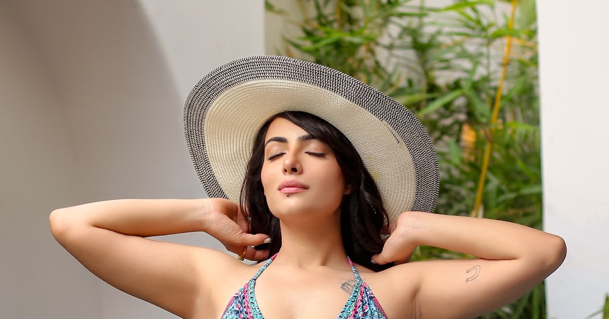 Aanchal Munjal Indian Actress Hot Pics in Multi-Colored Bikini Celebrity Sarees