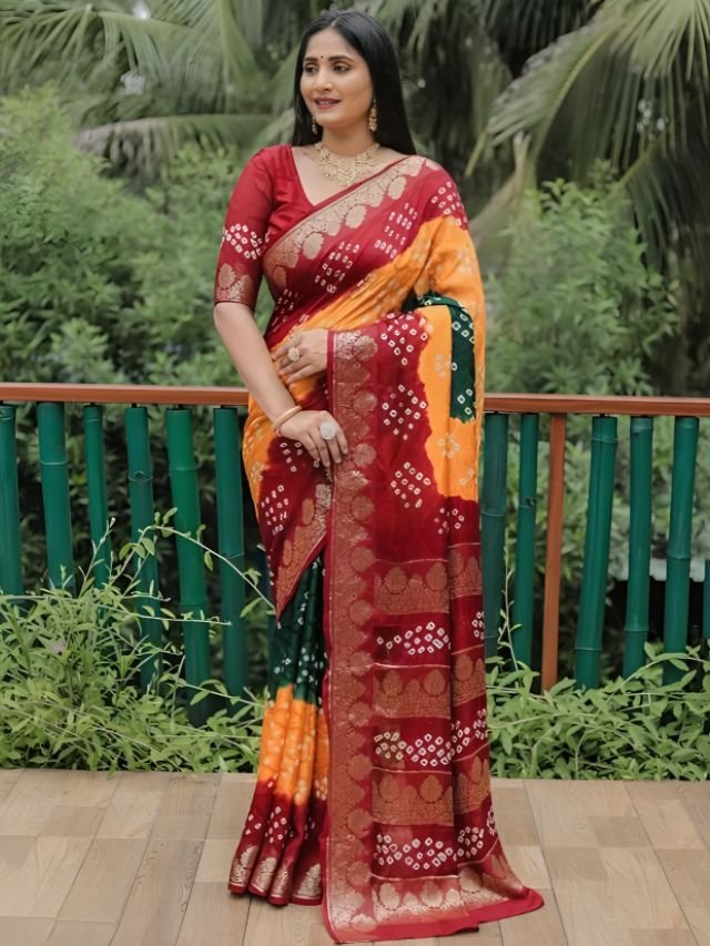 Bandhani Sarees for Wedding Engagement
