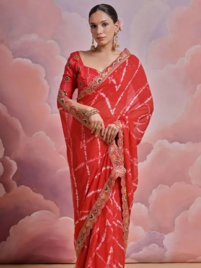 Georgette Sarees for Wedding Engagement