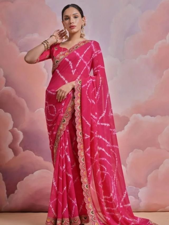 Georgette Saree for Wedding Engagement