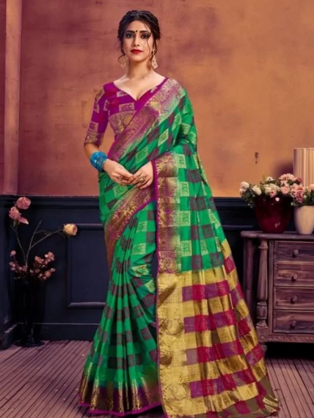 Jacquard Saree for Wedding Engagement