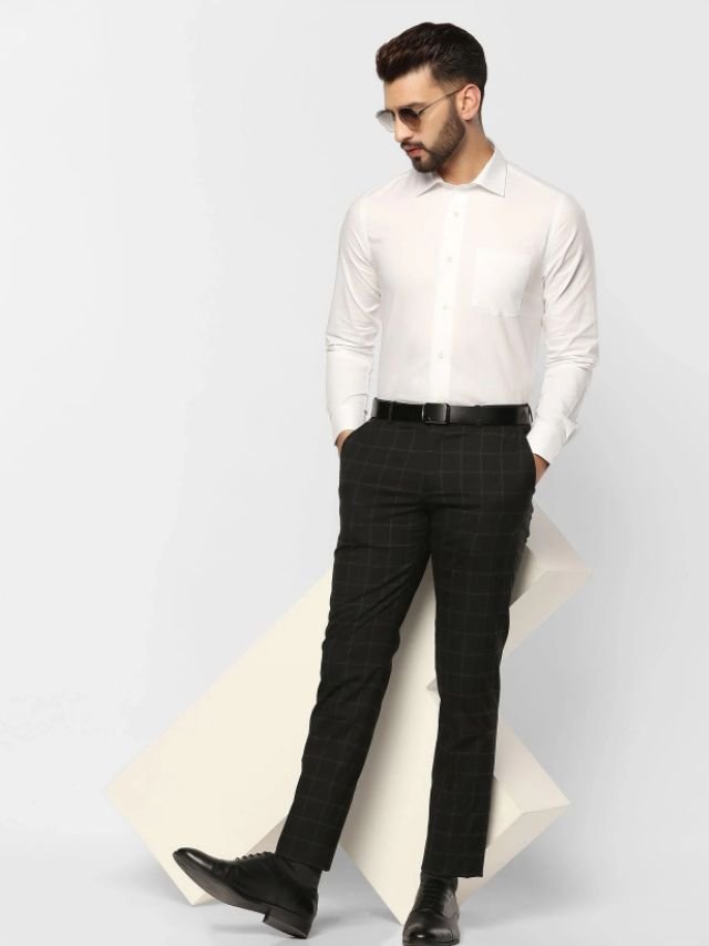 25+ Mens Shirt and Pant Combination Ideas for Every Age Group White Shirt and Black Pant Combination