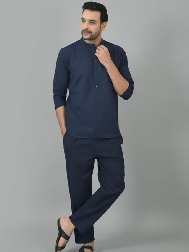 25+ Mens Shirt and Pant Combination Ideas for Every Age Group Blue Cotton Shirt and Trousers for Men