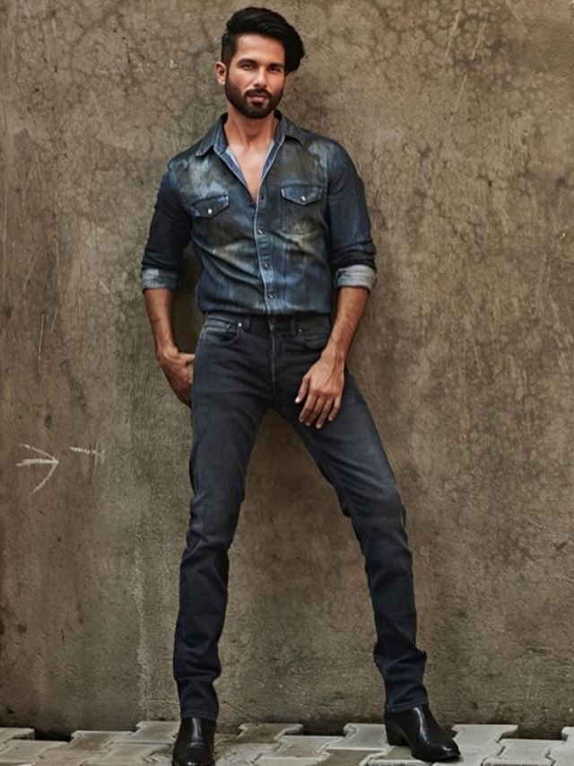 25+ Mens Shirt and Pant Combination Ideas for Every Age Group Shahid Kapoor in Denim Shirt and Jeans Combination