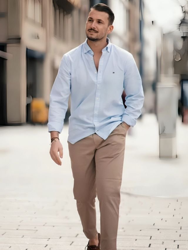 25+ Mens Shirt and Pant Combination Ideas for Every Age Group Mens Shirt and Chinos Combination