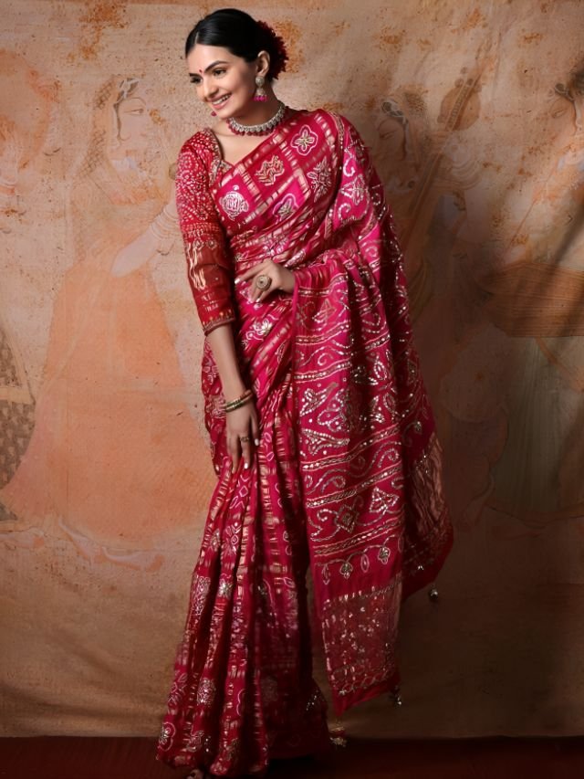 Different Types of Sarees of Different States in India: The Ultimate Guide for Saree Lovers Gujarati Bandhani Printed Saree Designs