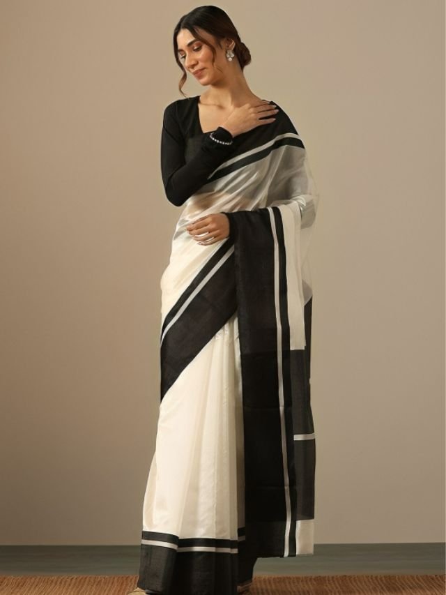 Different Types of Sarees of Different States in India: The Ultimate Guide for Saree Lovers Monochrome Sarees