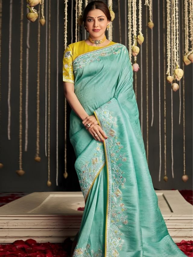 Different Types of Sarees of Different States in India: The Ultimate Guide for Saree Lovers Kajal Aggarwal in Sea Green Sarees