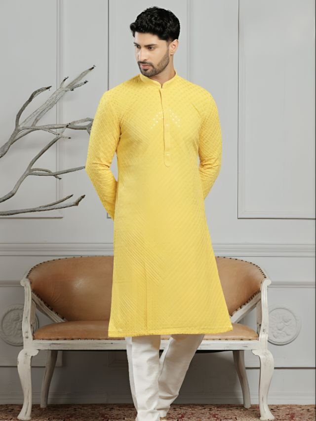 Mens Kurta Colors: What Are in Trend This Year? Mens Yellow Kurta