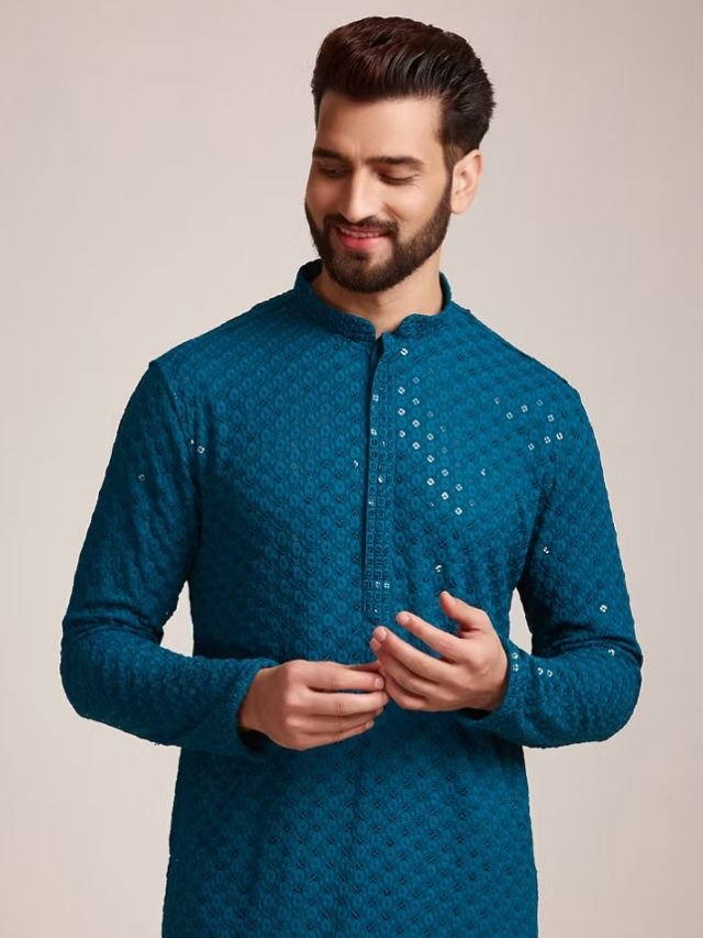Mens Kurta Colors: What Are in Trend This Year? Blue Kurta for Men