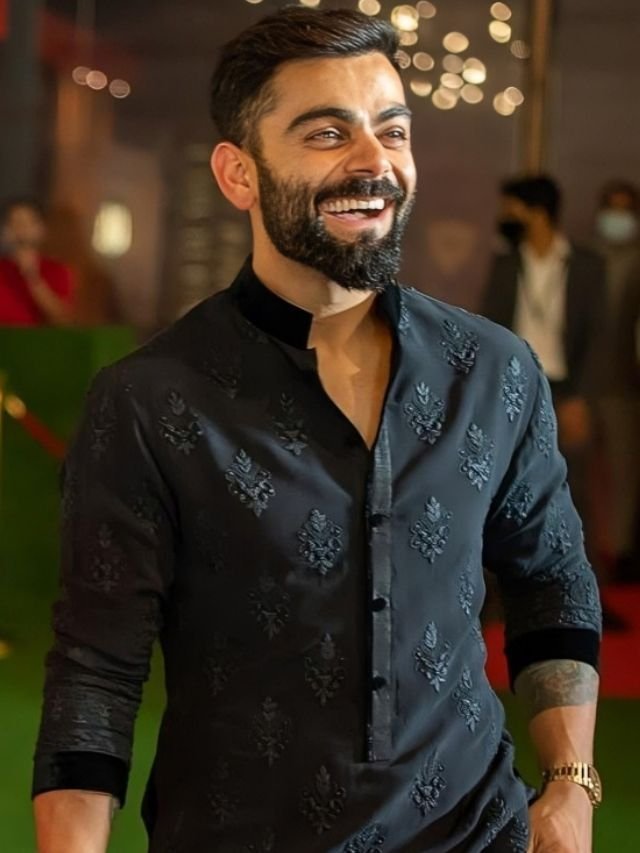 Mens Kurta Colors: What Are in Trend This Year? Virat Kohli in Black Kurta