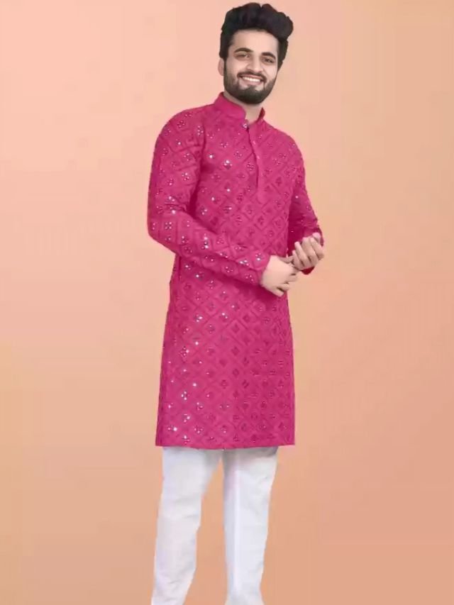 Mens Kurta Colors: What Are in Trend This Year? Pink Kurta for Men