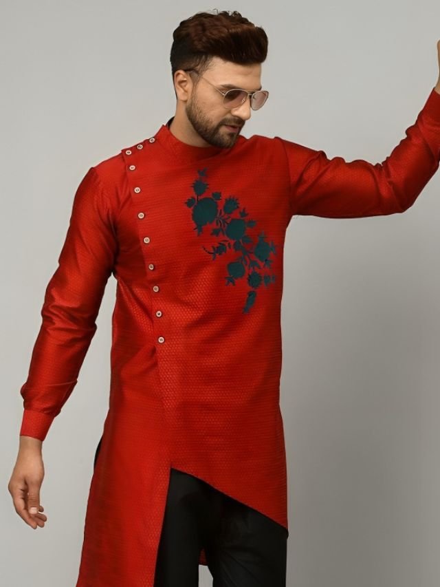 Mens Kurta Colors: What Are in Trend This Year? Crimson Red Kurta for Men