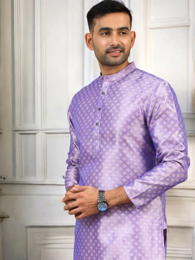 Mens Kurta Colors: What Are in Trend This Year? Lavender Kurta for Men