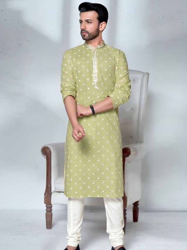 Mens Kurta Colors: What Are in Trend This Year? Pista Green Kurta for Men