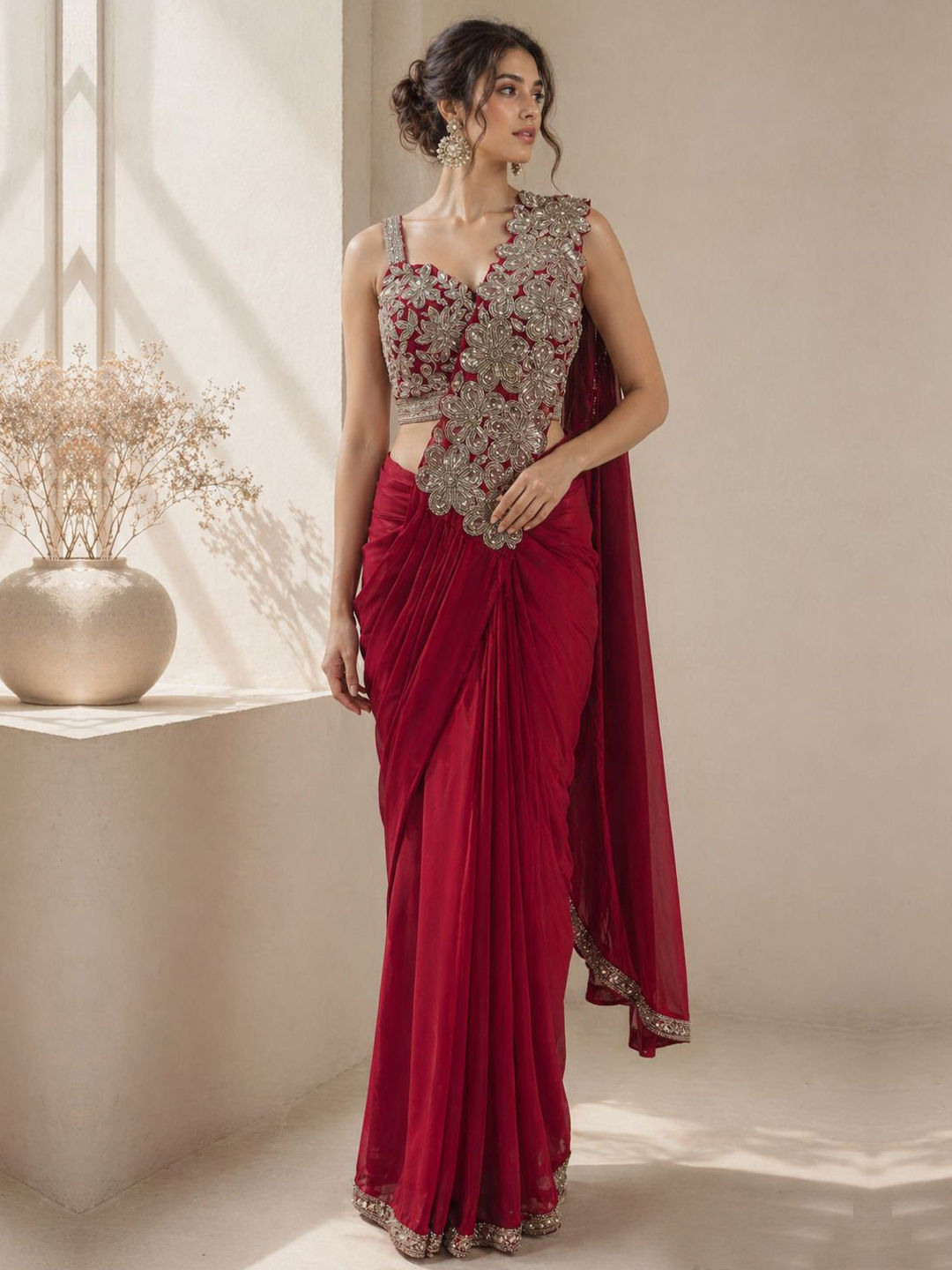 Best Bridal Sarees For Every Wedding Ceremony in USA India Wedding Saree tissue-bridal-readymade-saree