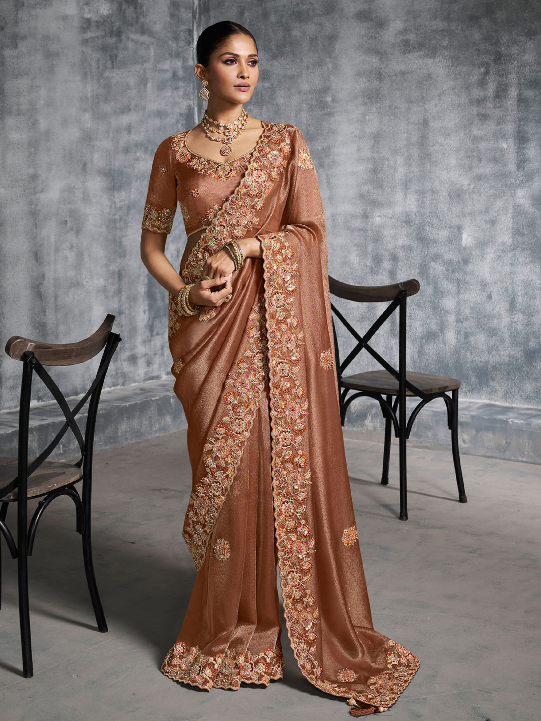 designer-stone-work-saree