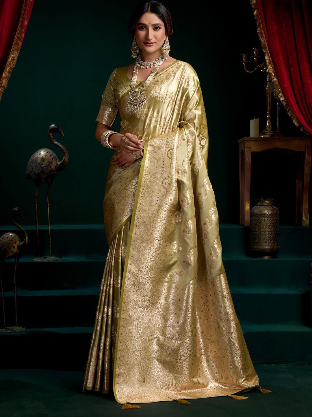 satin-silk-reception-saree