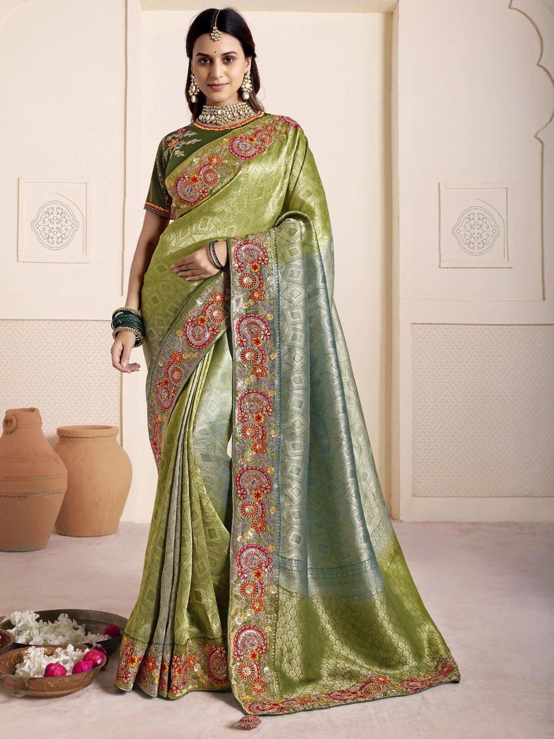 tissue-silk-bridal-wedding-saree