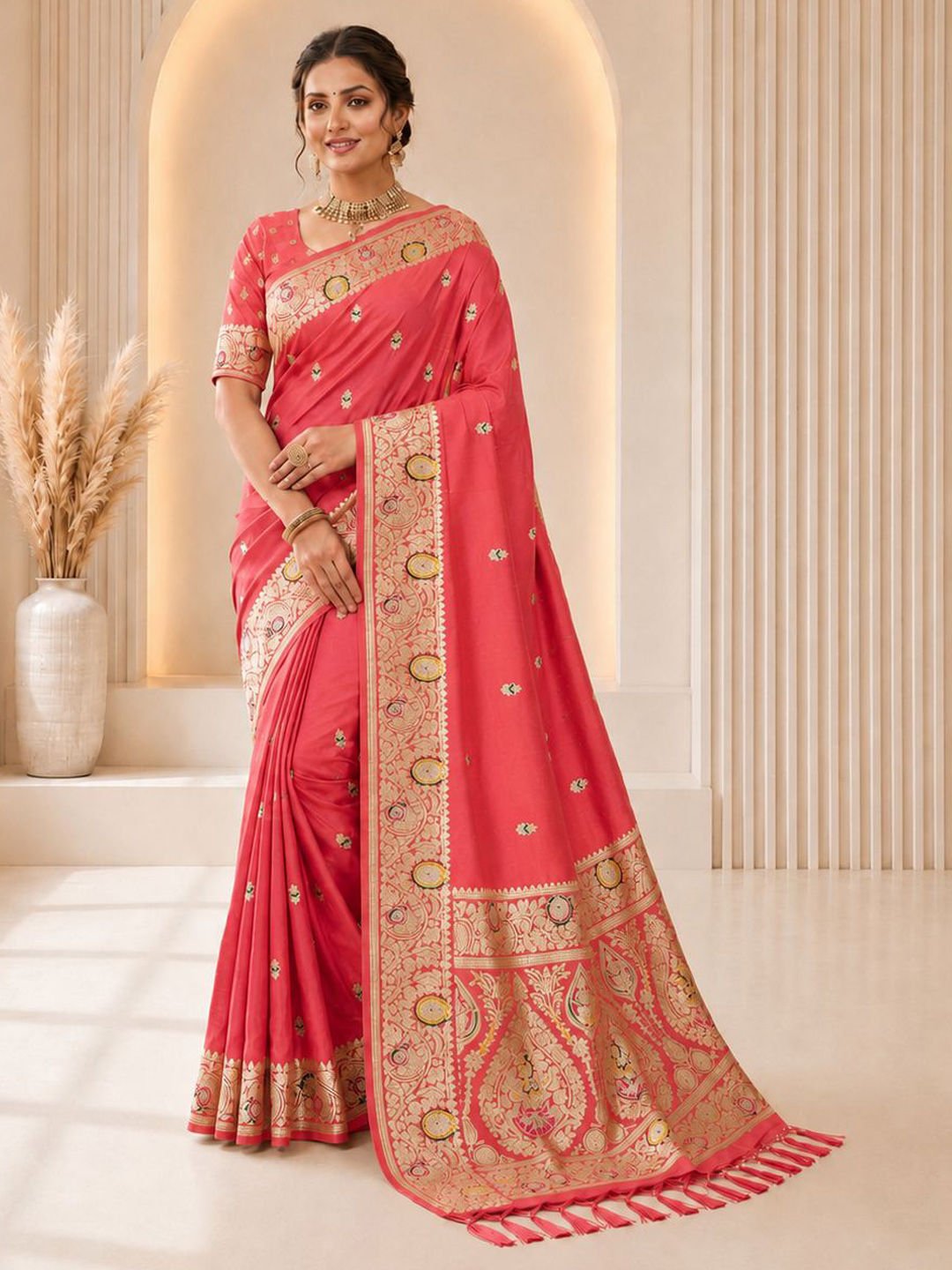 The Complete Encyclopedia Of Indian Sarees: 26 Types, Fabrics, Weaves & Regional Styles Explained India Wedding Saree banarasi-silk-saree