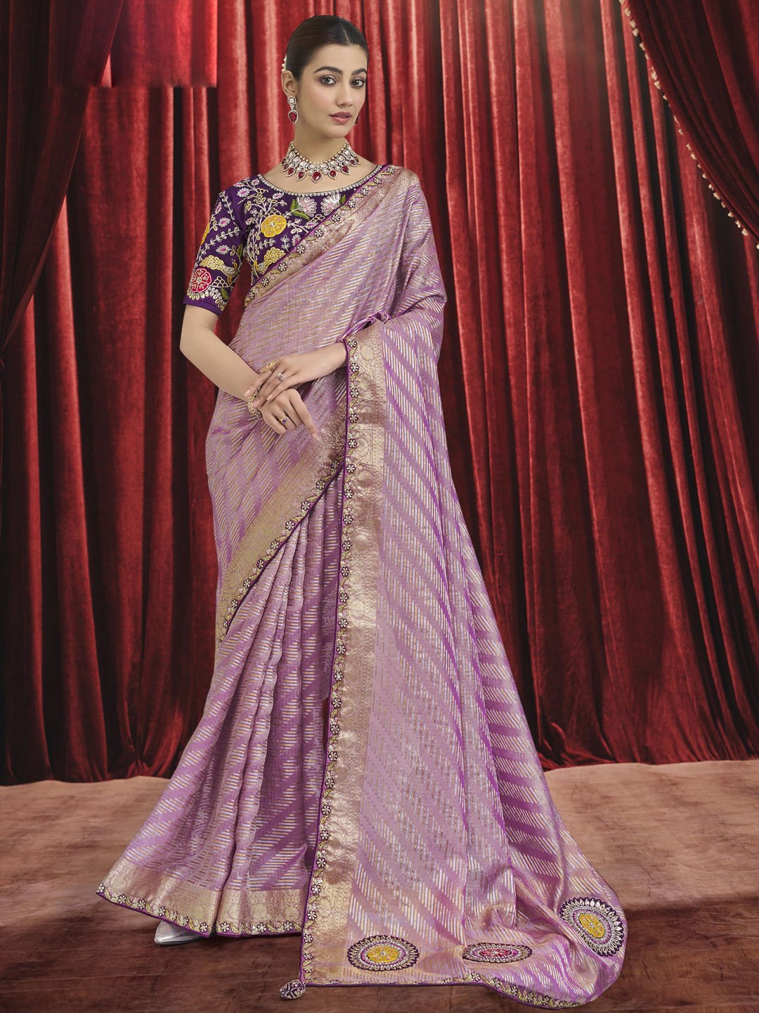 The Complete Encyclopedia Of Indian Sarees: 26 Types, Fabrics, Weaves & Regional Styles Explained India Wedding Saree georgette-wedding-saree