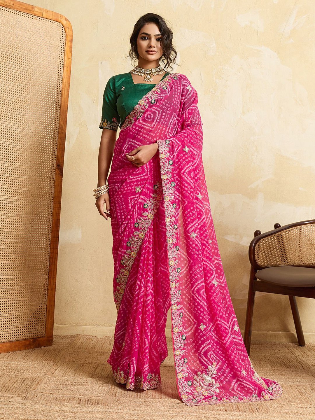 The Complete Encyclopedia Of Indian Sarees: 26 Types, Fabrics, Weaves & Regional Styles Explained India Wedding Saree bandhani-saree