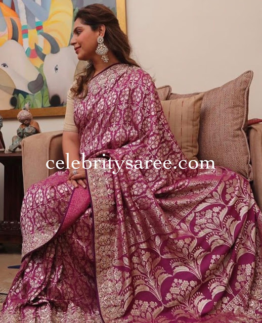 Upasana Kamineni Benaras Silk Saree Sarees