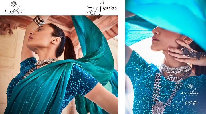 Kashvi Swara Unique Rainbow Chiffon Sarees Sarees