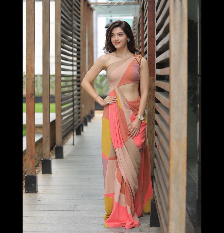 Mehreen Pirzada seems fairly in a saree robe at “Nee Sigoovaregu” launch occasion! How to style a saree gown
