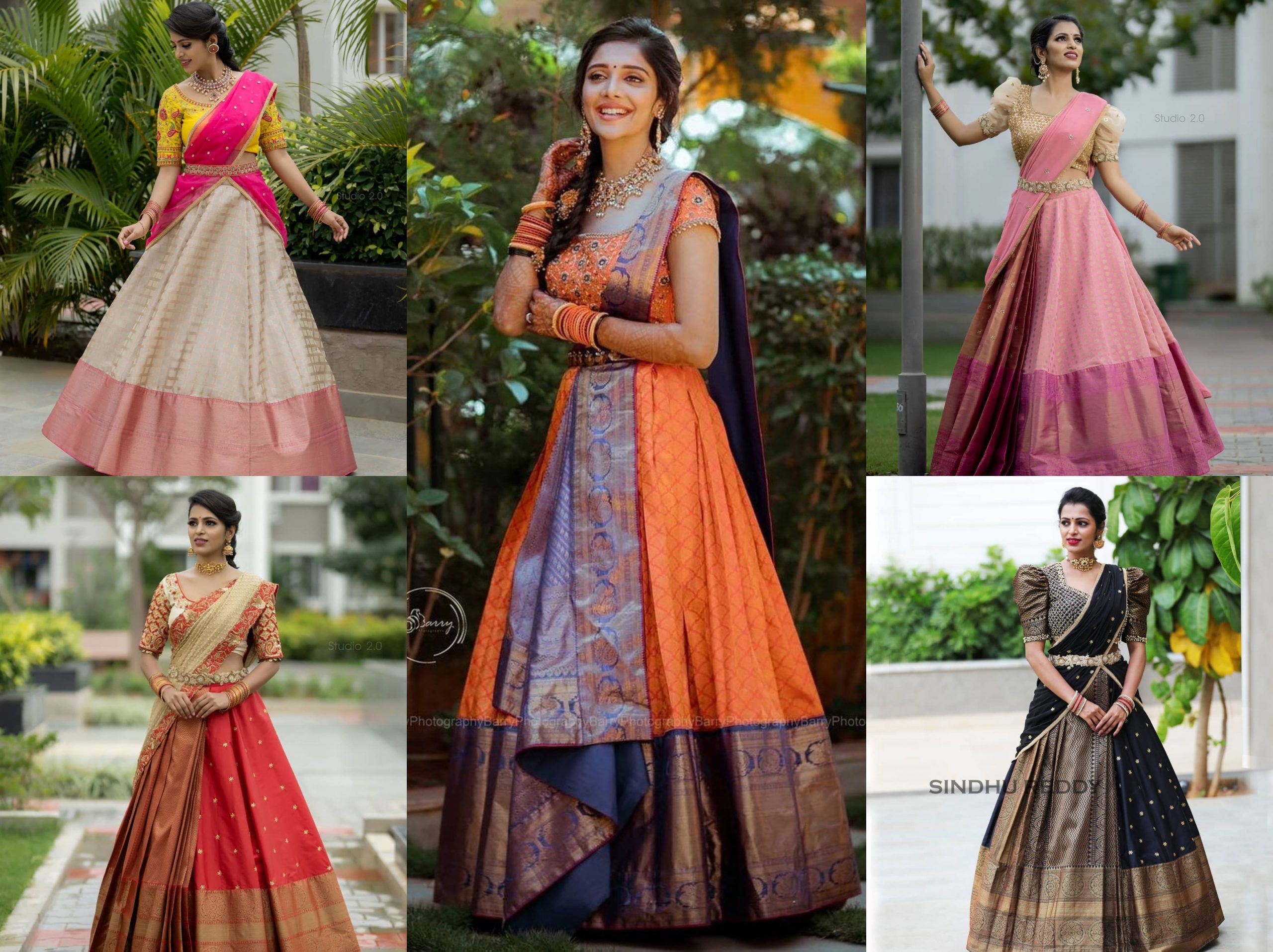 Traditional And Trendy Pattu Half Saree Designs To Check Out! Sarees