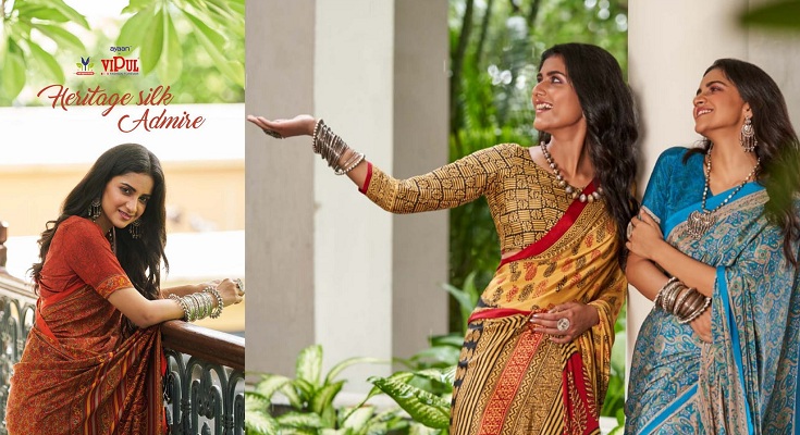 Vipul Heritage Silk Admire Sarees Celebrity Sarees