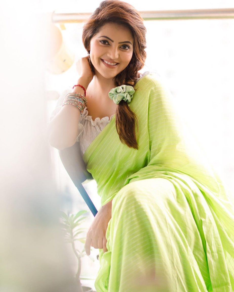 Athulyaa Ravi embraces the vibe of the character in a pear inexperienced saree! Athulyaa Ravi embraces the vibe of the character in a pear inexperienced saree! Athulya Ravi