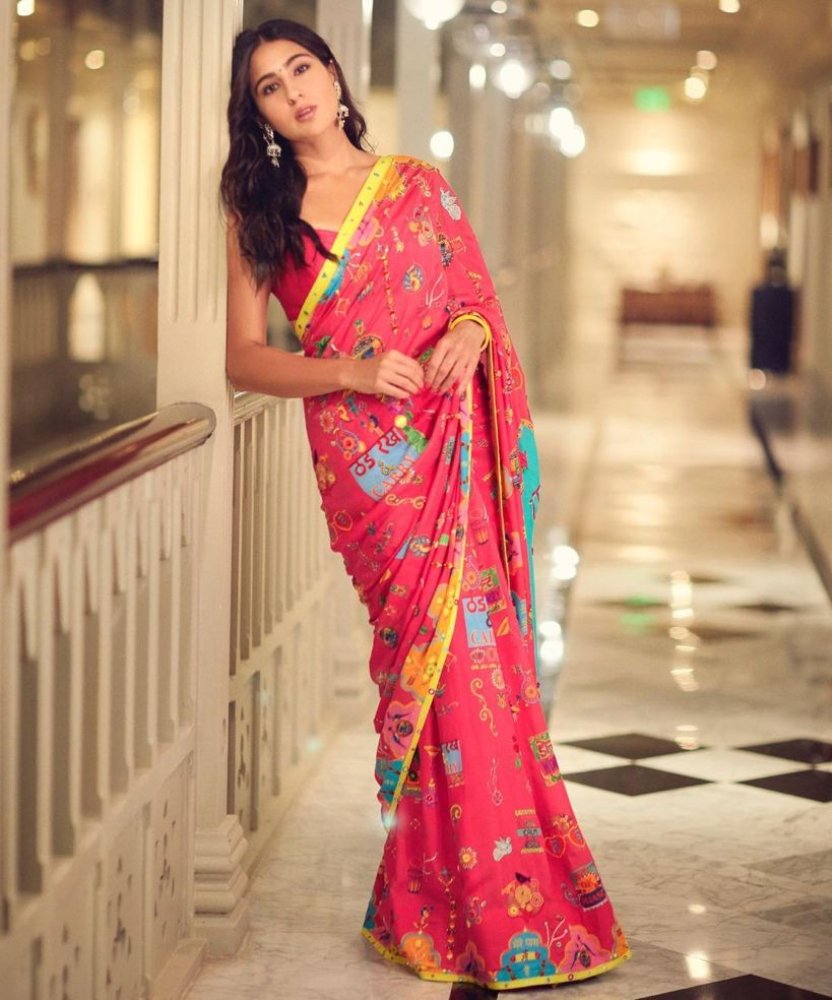 Sara Ali Khan in Madhurya Creations! Celebrity Sarees