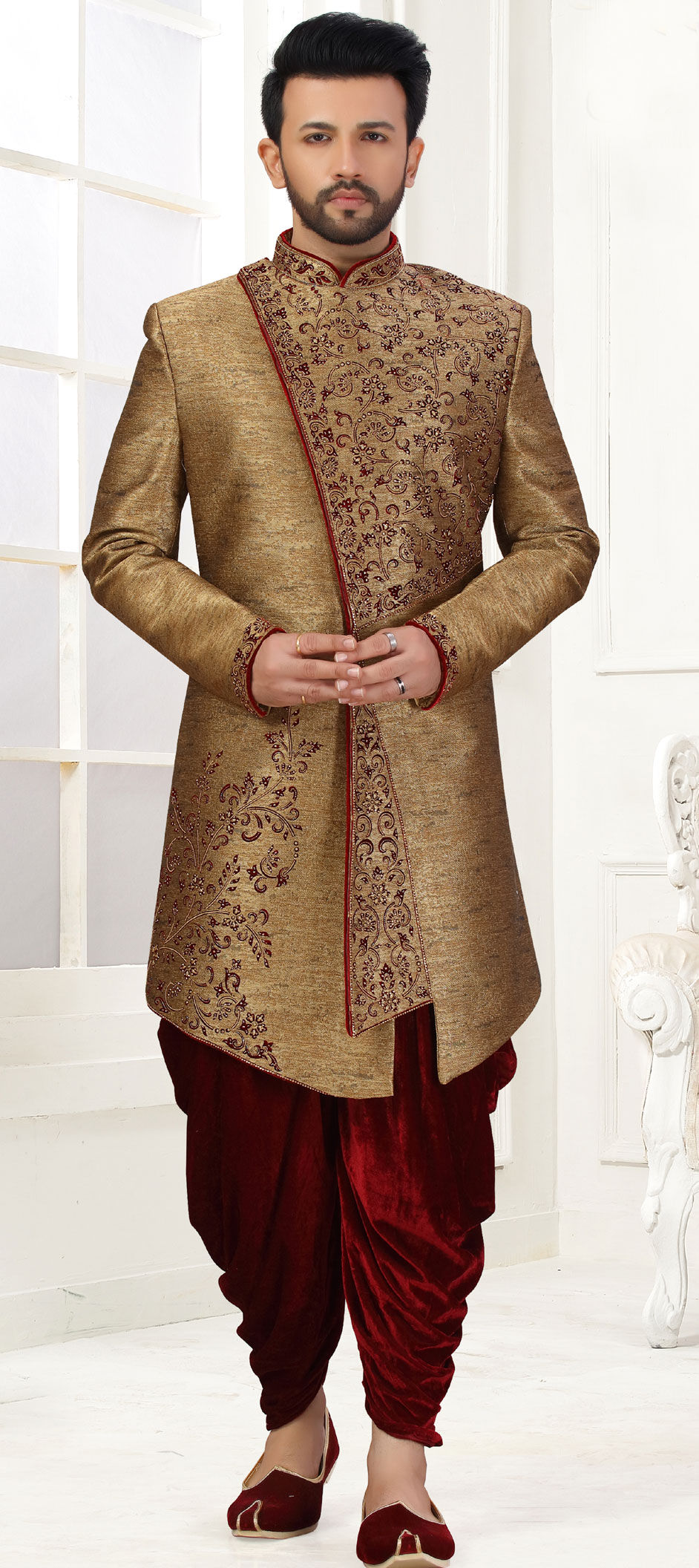 5 Dhoti Sherwani Styles for the Dapper Grooms 5 Dhoti Sherwani Styles for the Dapper Grooms Mens Wear