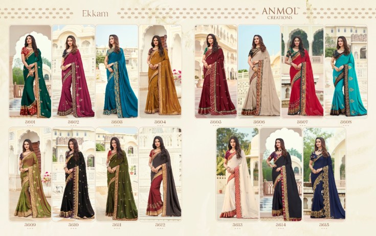 Anmol Creations Ekkam Designer Sarees Sarees