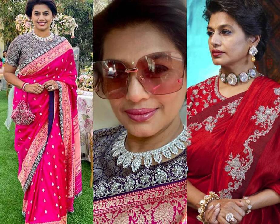 Pinky Reddy personifies elegance in designer silk sarees! Celebrity Sarees