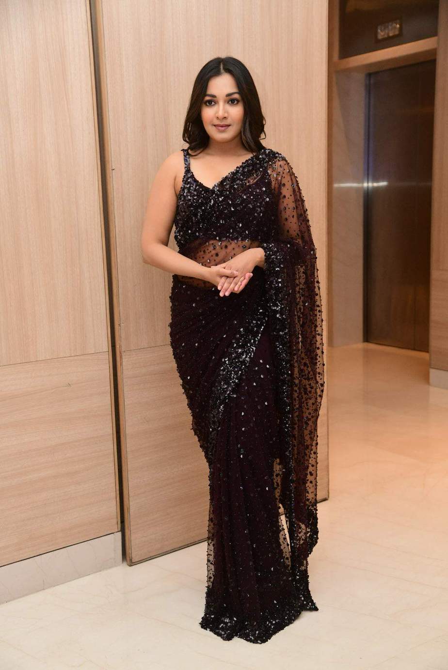 Catherine Tresa shimmers in a tulle saree at “Bala Thandanana” pre-release event! Catherine Tresa shimmers in a tulle saree at “Bala Thandanana” pre-release event! Catherine Tresa